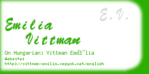 emilia vittman business card